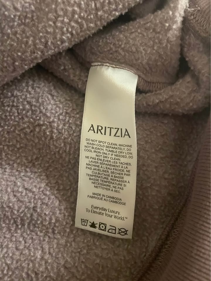 Aritzia Brown Mega Sweatfleece Cozy Fleece Hoodie - photo 4