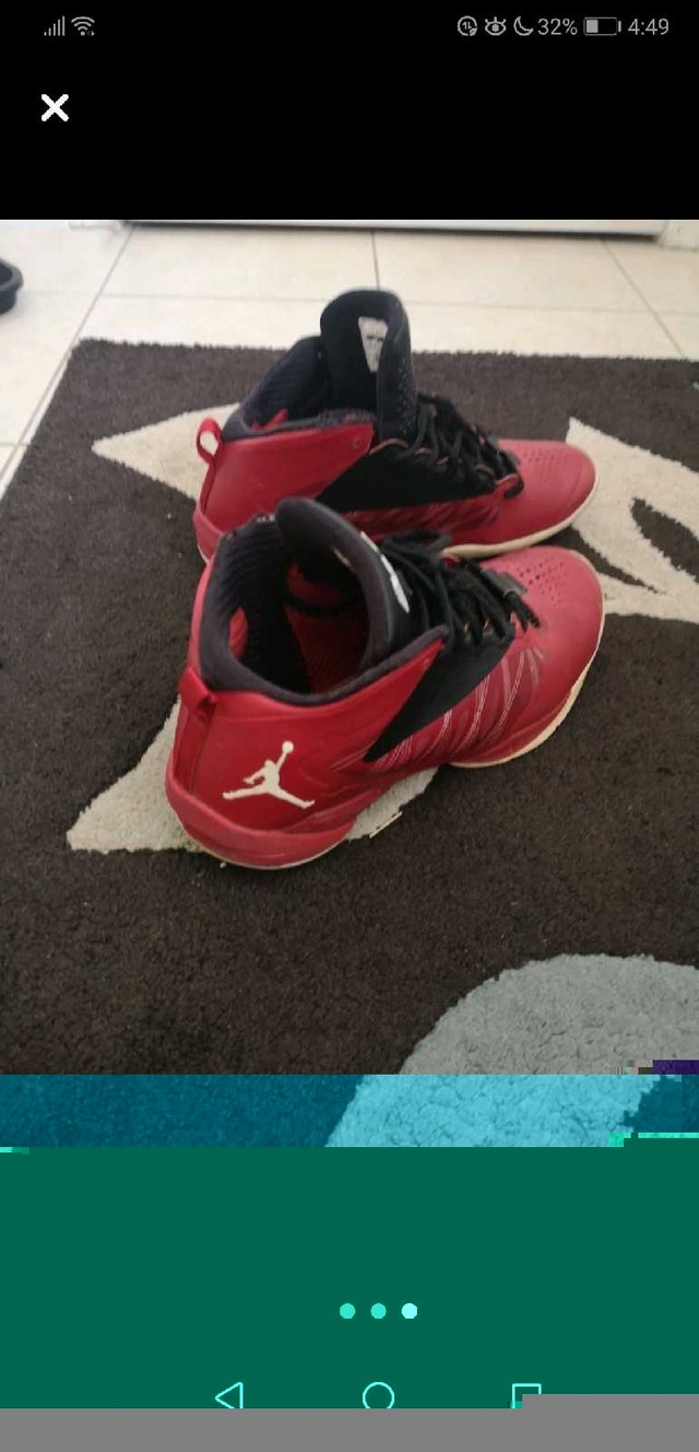 Air Jordan Lunarlon – Red & Black – Size 10.5 – Good Condition - photo 2