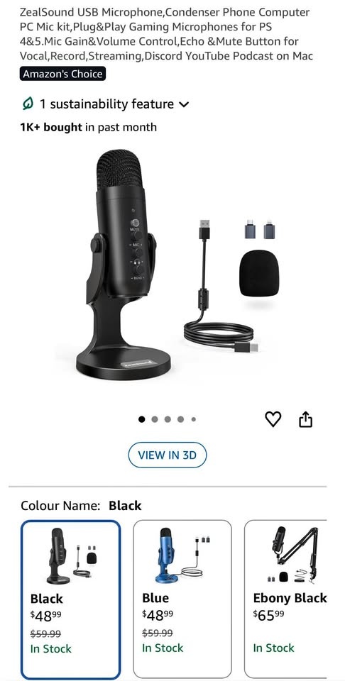 New ZealSound USB Microphone, PC Mic kit
