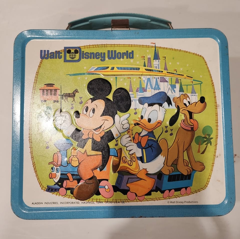 Vintage 1970's Walt Disney World 50th Anniversary Metal Lunchbox