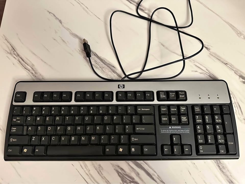 HP KU-0316 Wired USB Keyboard Classic Retro