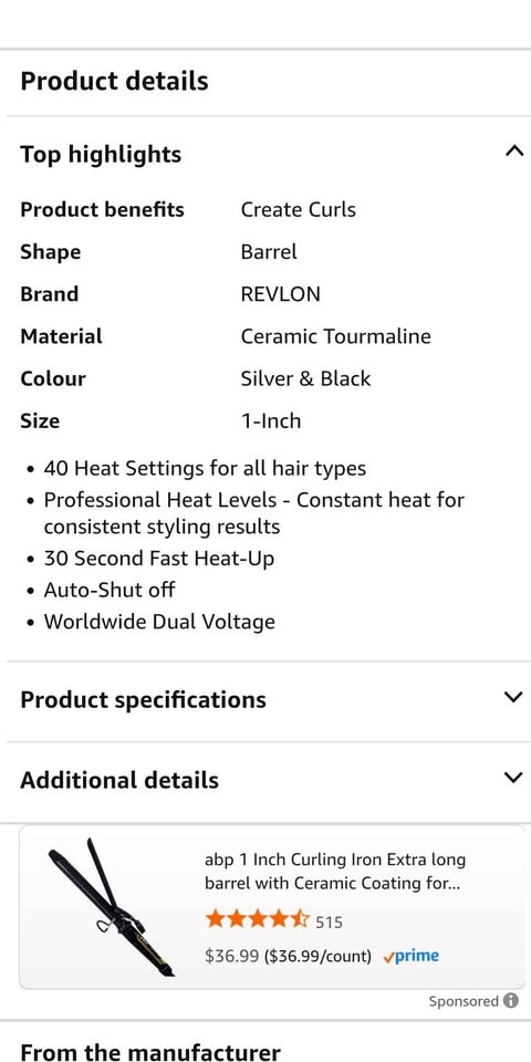 New Revlon Curling Iron $10 - photo 4