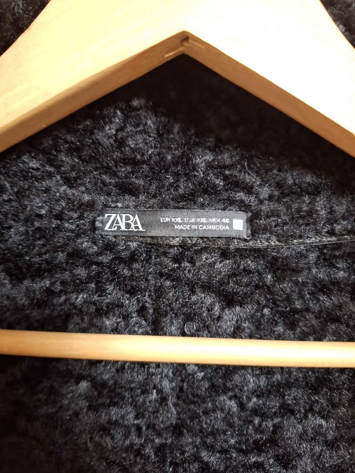 Zara Faux Leather Bomber Jacket XXL - photo 3