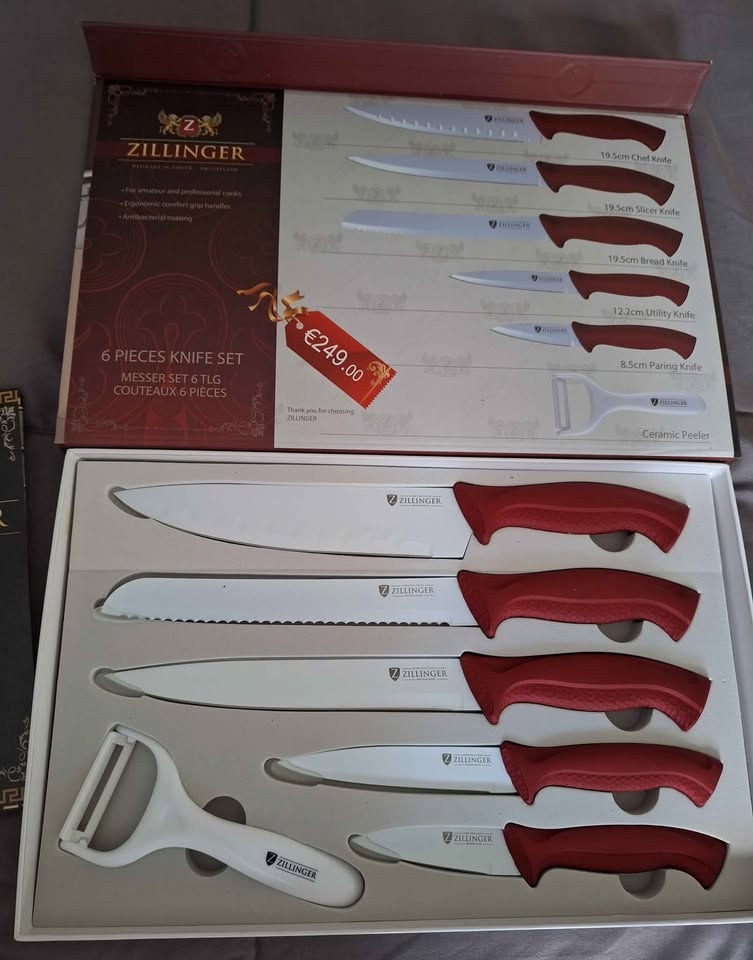 Zillinger 6 Pieces Knife Set Model # ZL-830 Switzerland best off - photo 3