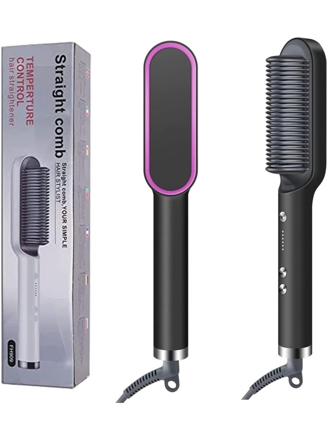 Hair Straightener Brush! Purple
