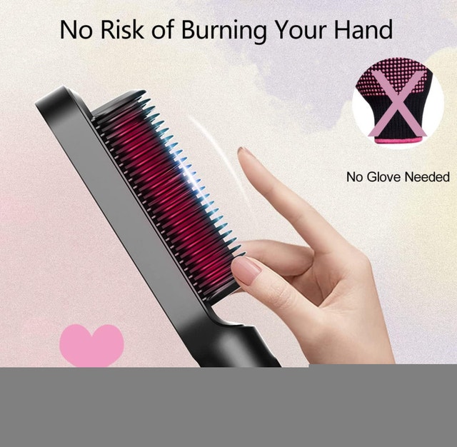 Hair Straightener Brush! Purple - photo 4