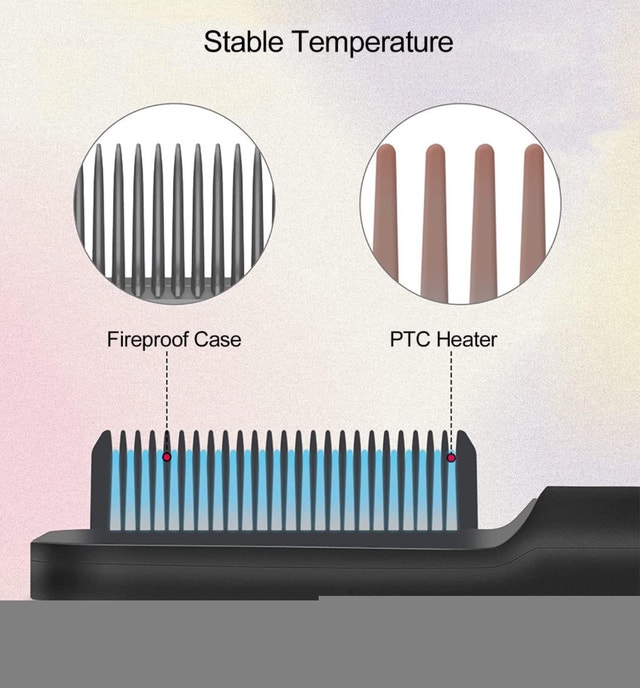 Hair Straightener Brush! Purple - photo 5