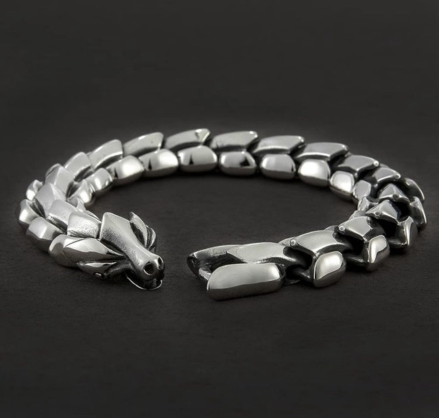 Mens Viking Dragon Chain Bracelet! - photo 3