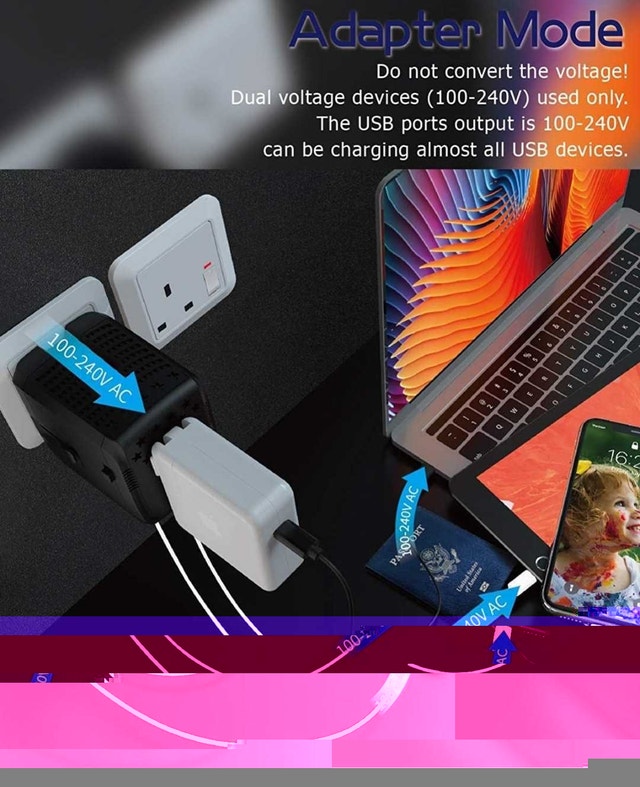 TRAVEL ADAPTER AND STEP DOWN CONVERTER - photo 2