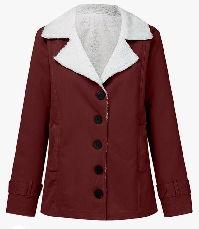 Casual Fuzzy Fleece Jacket-Size XL