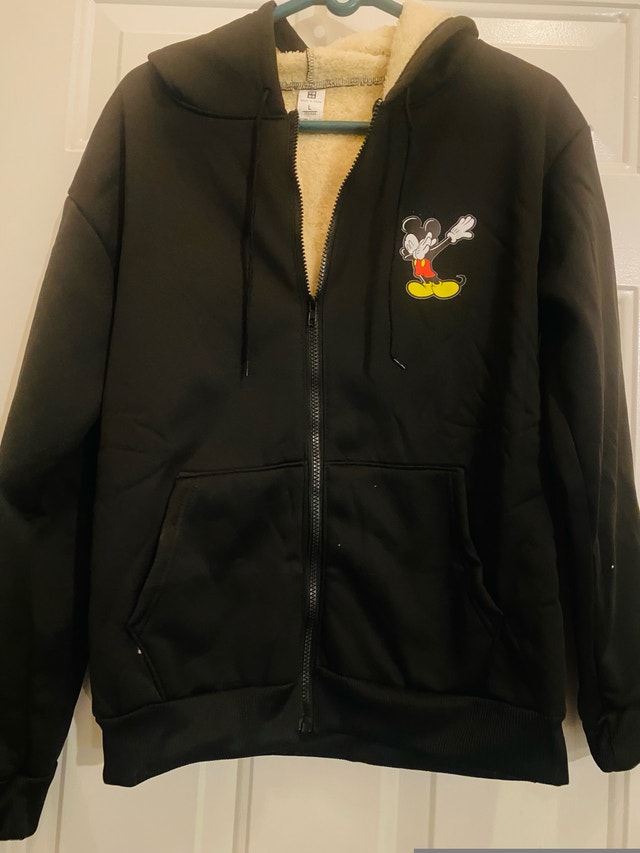Black Hoodie Zip Jacket-Size L - photo 4