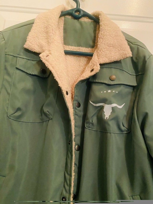 Men's Sherpa Fleece Lined Cargo Jacket! Size S - photo 2