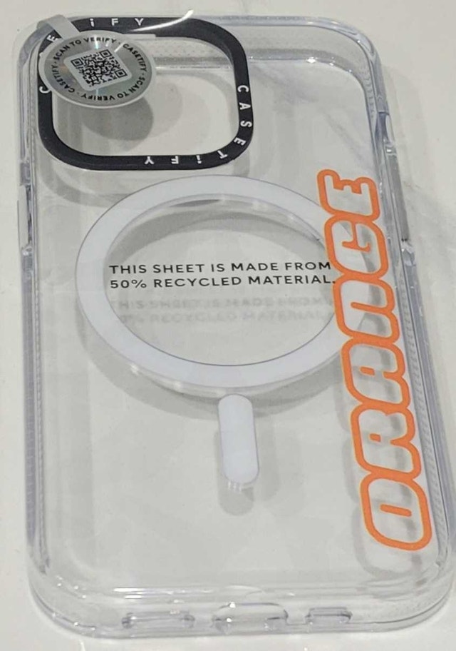 CLEAR MAGSAFE CASE FOR IPHONE 14 PRO, ORANGE