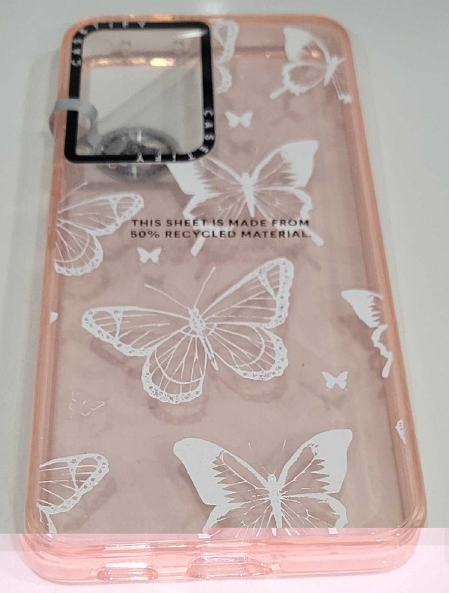 CASE FOR S21 ULTRA, WHITE TRANSPARENT BUTTERFLY - photo 2