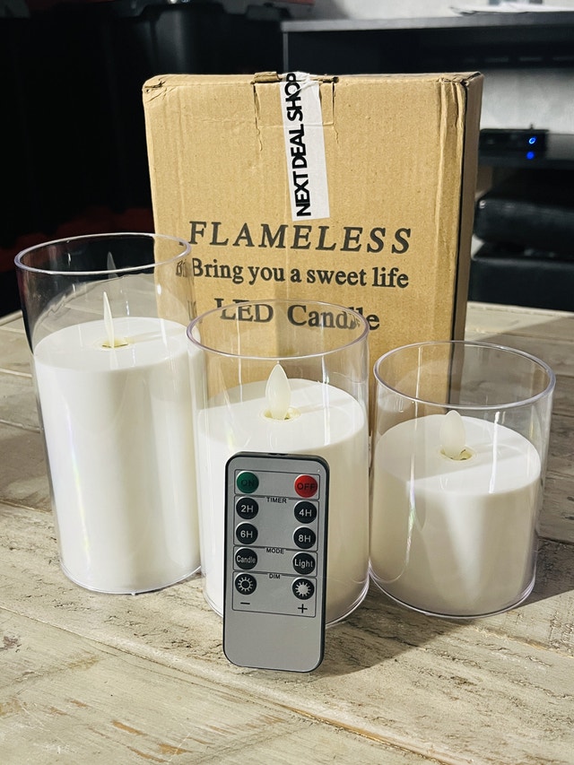 Flameless LED Candle Set! Clear - photo 2