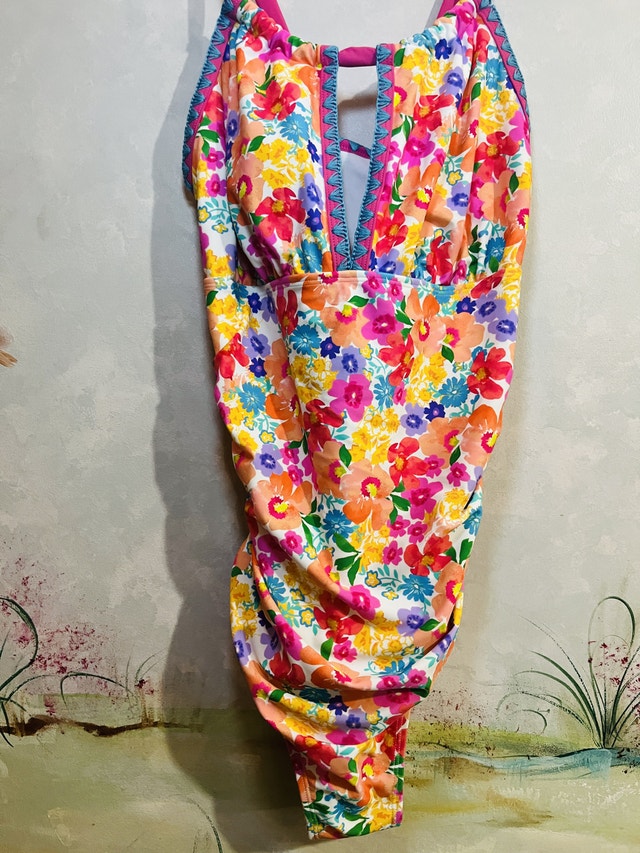 Floral One Piece Swimsuit-Size XL - photo 4