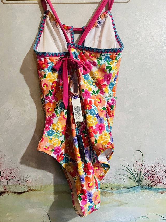 Floral One Piece Swimsuit-Size XL - photo 5