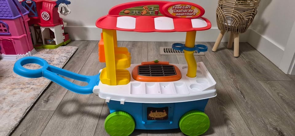 Kids Toy Bundle – Dollhouse, Farm & Food Cart Playsets - photo 2