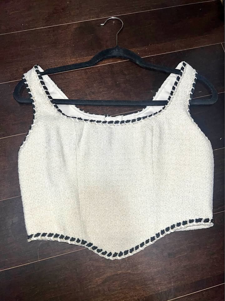 NEW- Tweed sleeveless top