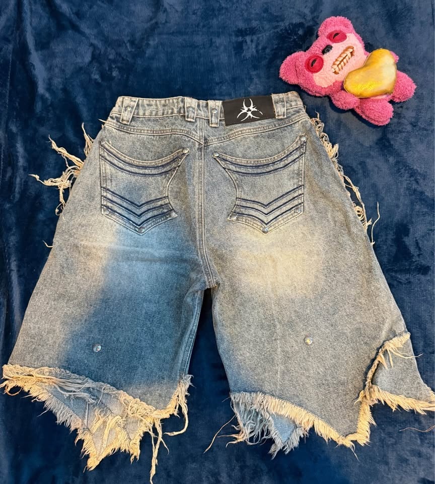 Distressed detachable jorts - photo 2