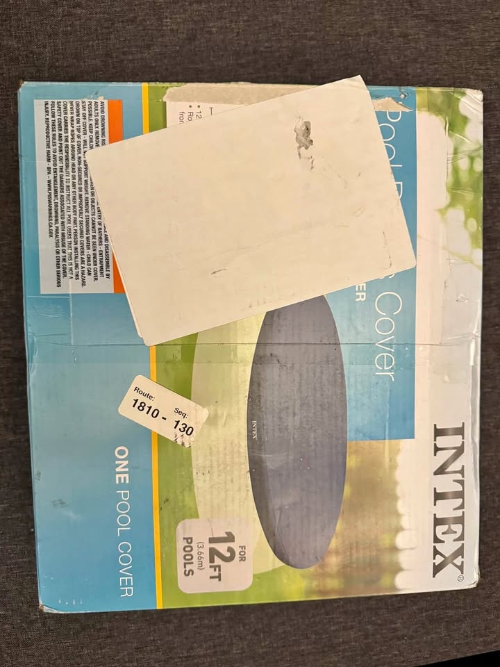 Intex Easy Set 12-Foot Round Pool Cover, Pool Debris Cover