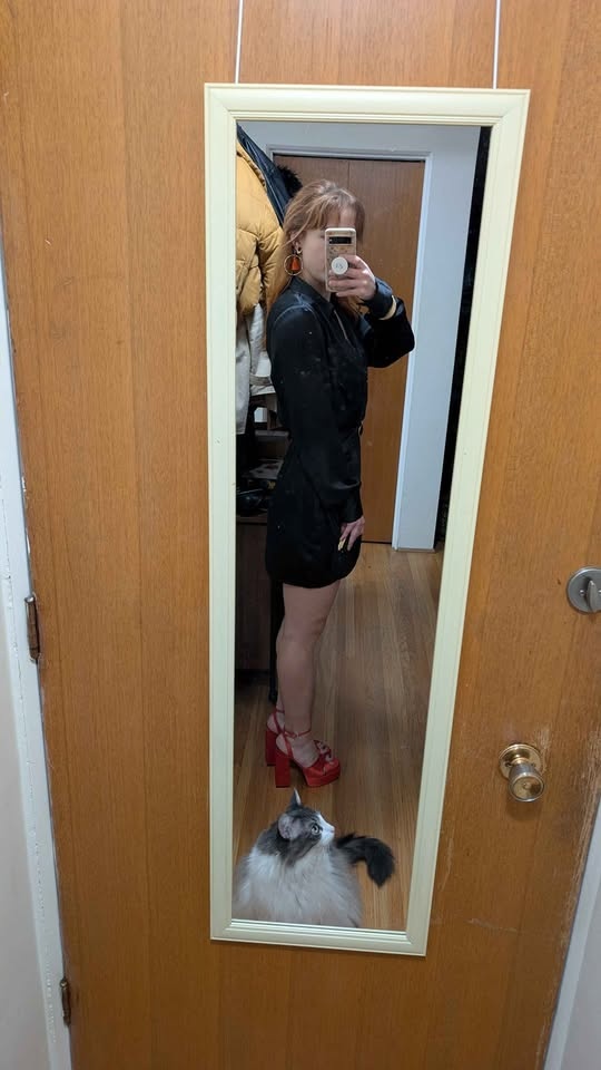 Silky wrap over party dress S - photo 2