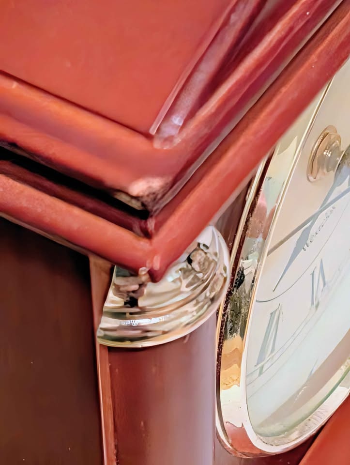 Vintage Mantle clock- 9" X 9" - Nice decorative piece - photo 2