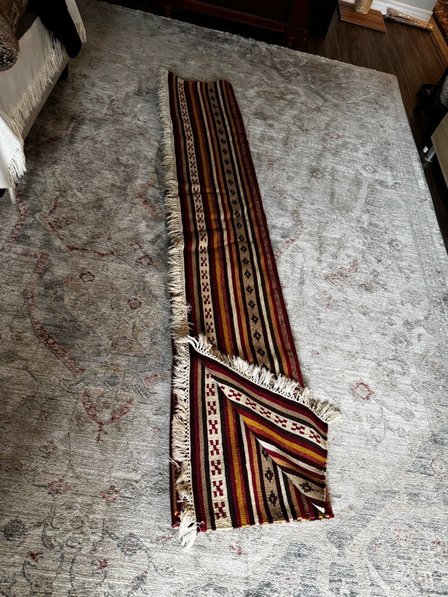 Striped Area Rug 100% WOOL - photo 4
