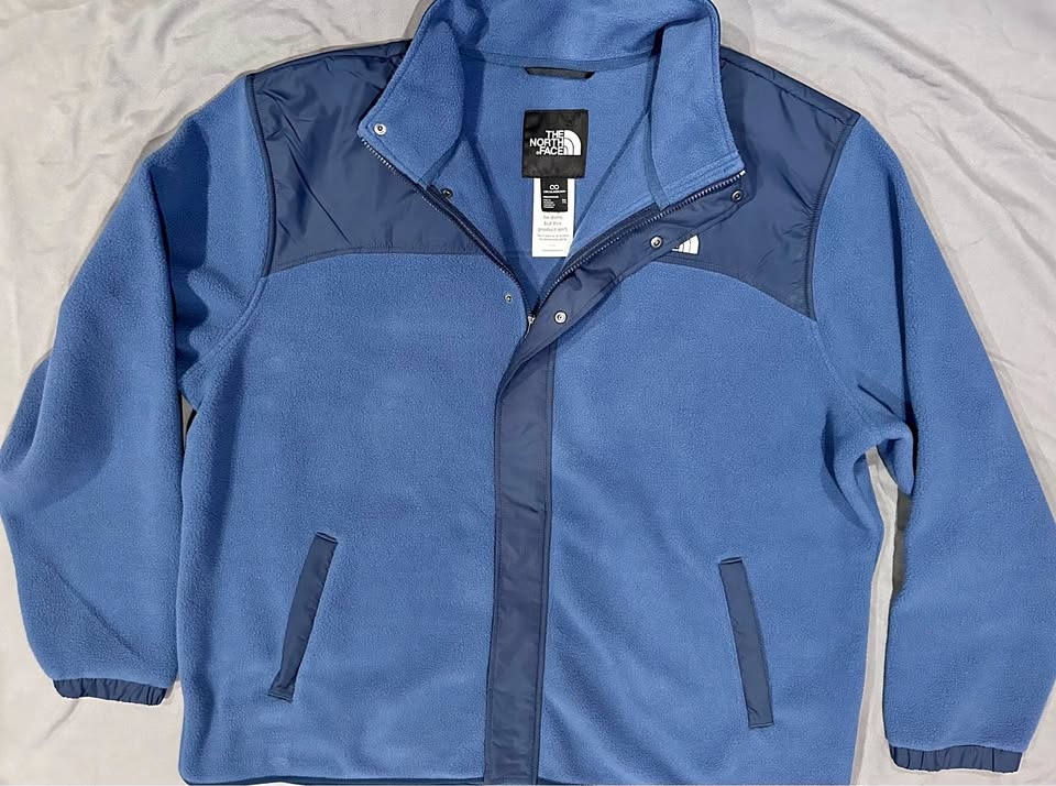 The North Face Men's Tundra Full Zip Fleece Jacket color blue