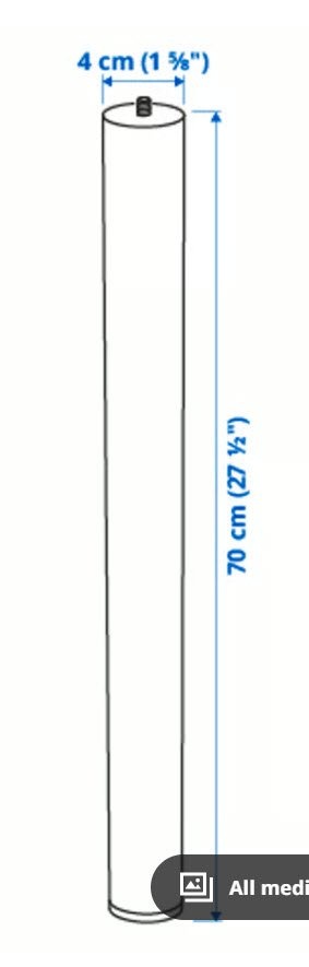 2 Ikea 27-1/2" Table/desk legs- Brand new - photo 5