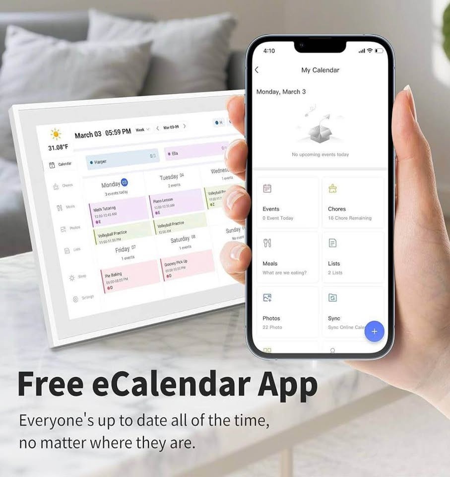 ✨ New BOCT 21.5” Digital Family Calendar & Chore Chart - photo 4