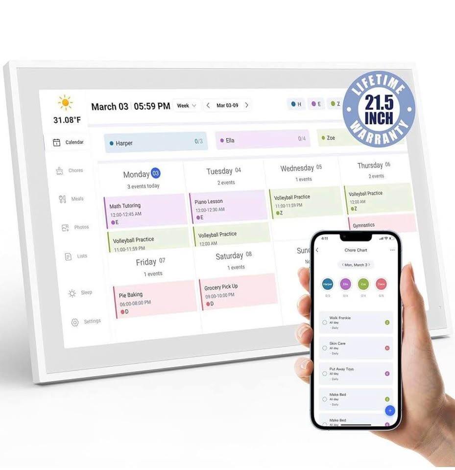 ✨ New BOCT 21.5” Digital Family Calendar & Chore Chart - photo 5