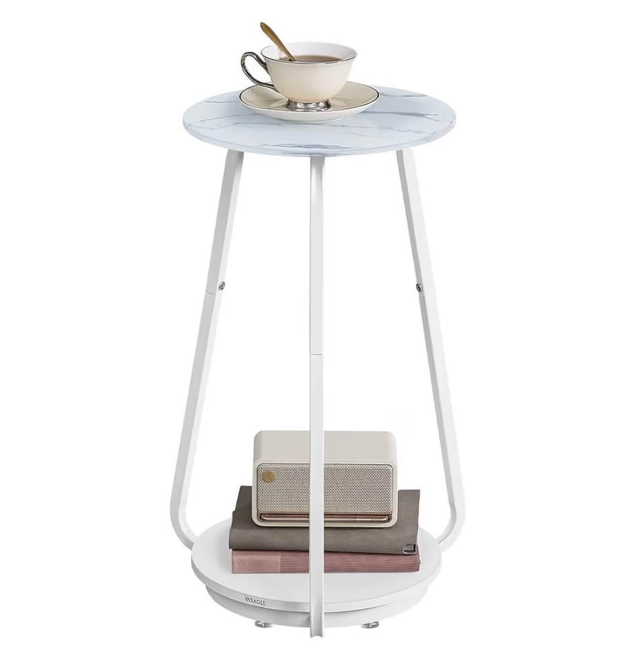 🆕 VASAGLE Round Side Table – 2-Tier Nightstand - photo 4