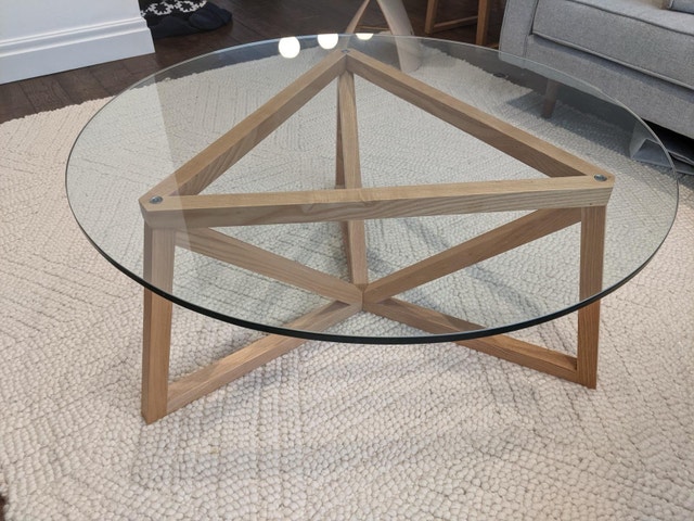 CB2 midcentury coffee table “P7”