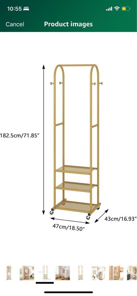 Heavy Duty Clothing Rack with Wheels,Modern Garment Rack with 3 - photo 3