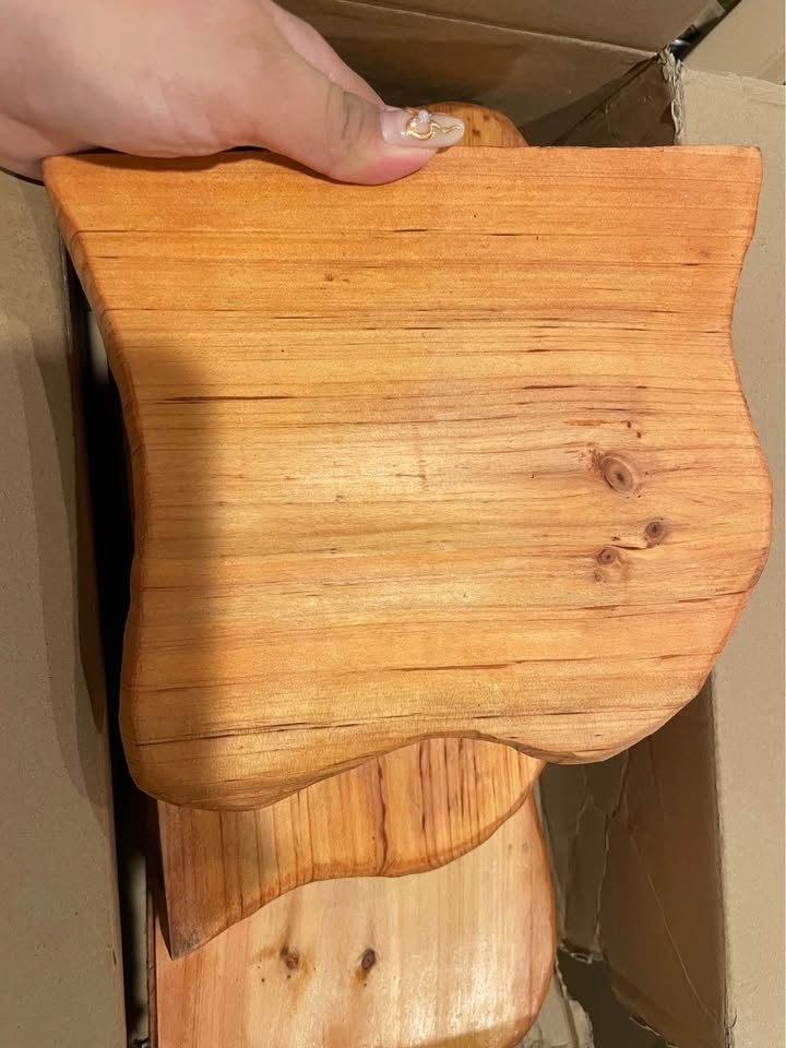 Pinkunn 4 Pcs Floating Shelves for Wall Wooden Live Edge - photo 3