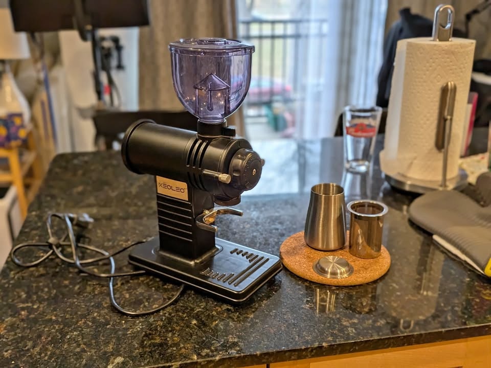 XEOLEO Electric Coffee Grinder - 200W, Ghost Burr Gears - Great