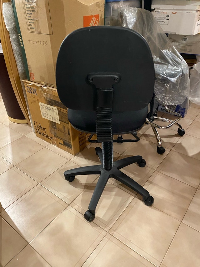 Office Chair, black fabric with foot bar - photo 2