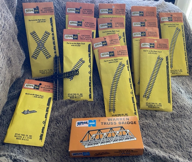 Atlas N-Gauge Model Train Track - 77 pieces