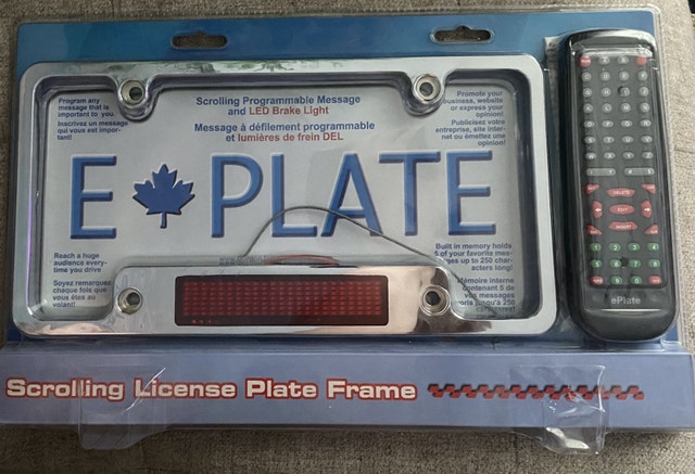 E-Plate Scrolling License Plate Frame