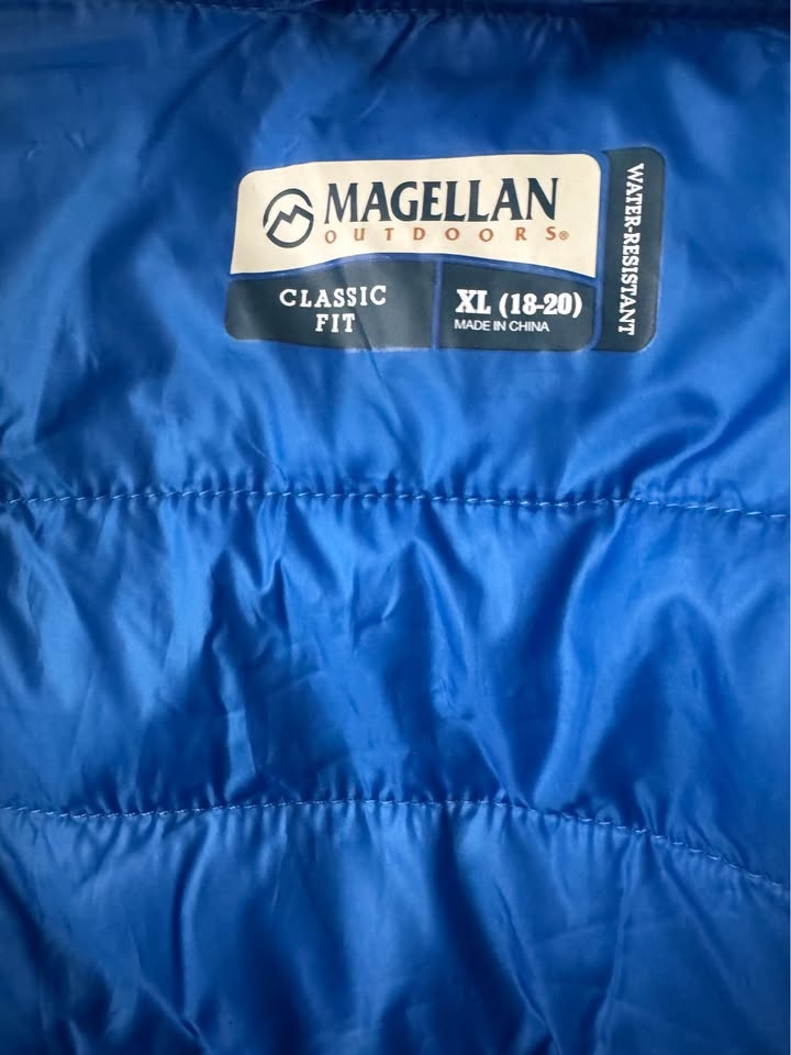 Magellan Outdoors blue camouflage puffer jacket. Size XL - photo 3