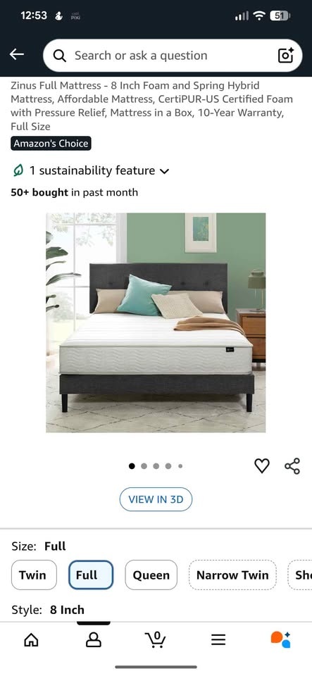 Full mattress and bed frame - photo 4