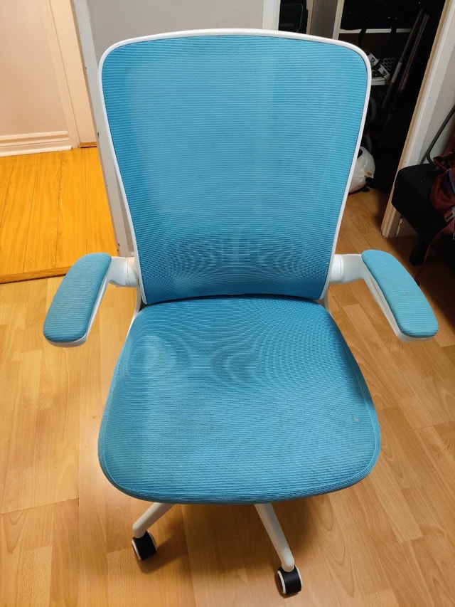 Ergonomic Office Chair - Turquoise + Ikea Side Table