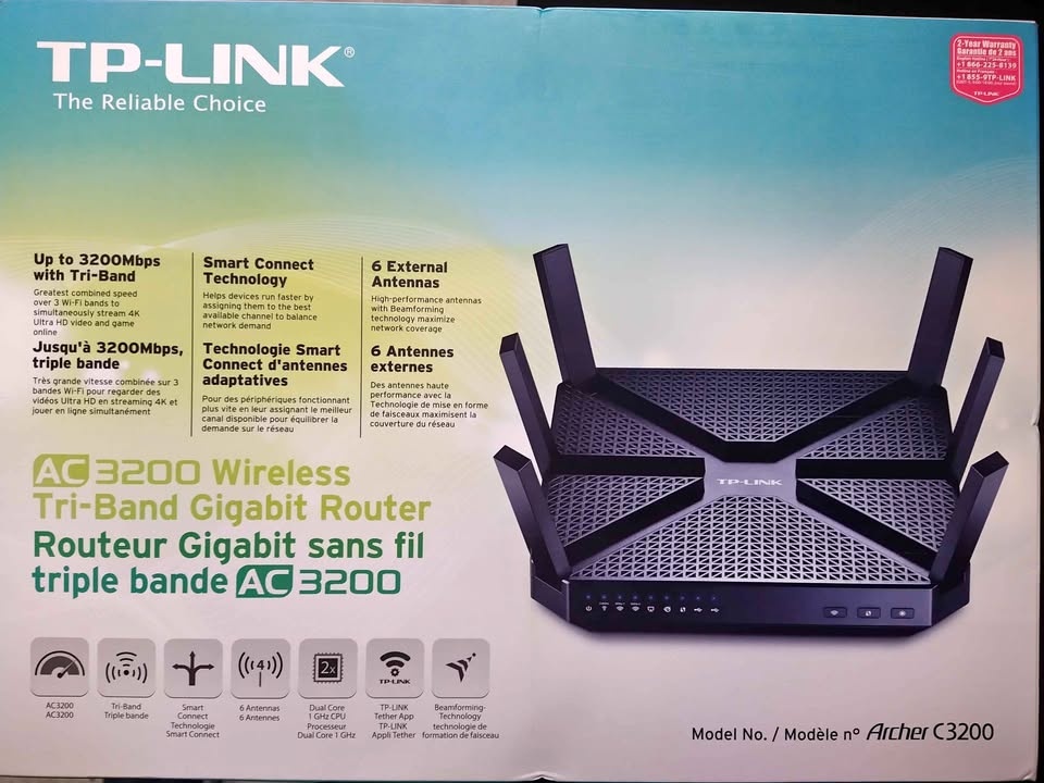 TP-Link AC3000 Wi-Fi Tri-Band Gigabit Router
