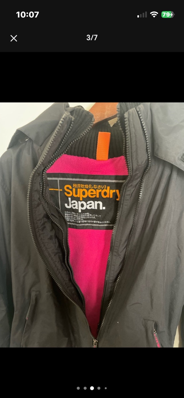 Woman’s Superdry Black hooded, water resistant, fleece lined - photo 3