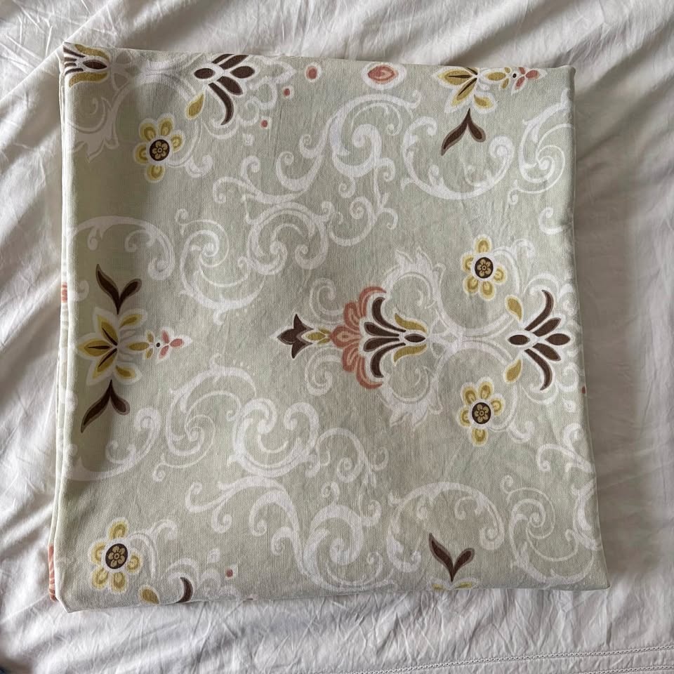 Laura Ashley Floral Damask Cotton Drapes 1990s
