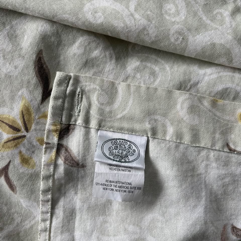 Laura Ashley Floral Damask Cotton Drapes 1990s - photo 2
