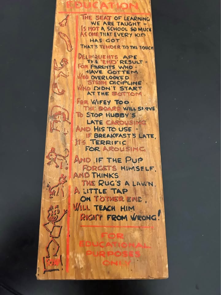 Vintage Wooden “Board of Education” Paddle - photo 4