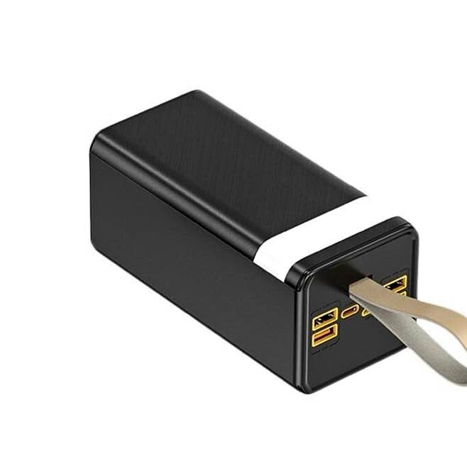 50000mAh Portable Power Bank with 22.5W Fast Charging - Black