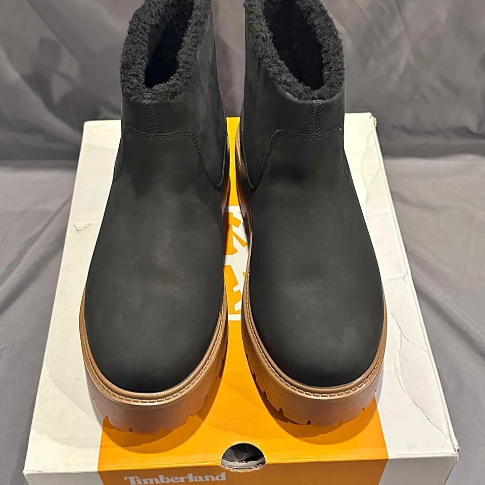 Timberland Stone Street Boots Black Nubuck Women’s 11